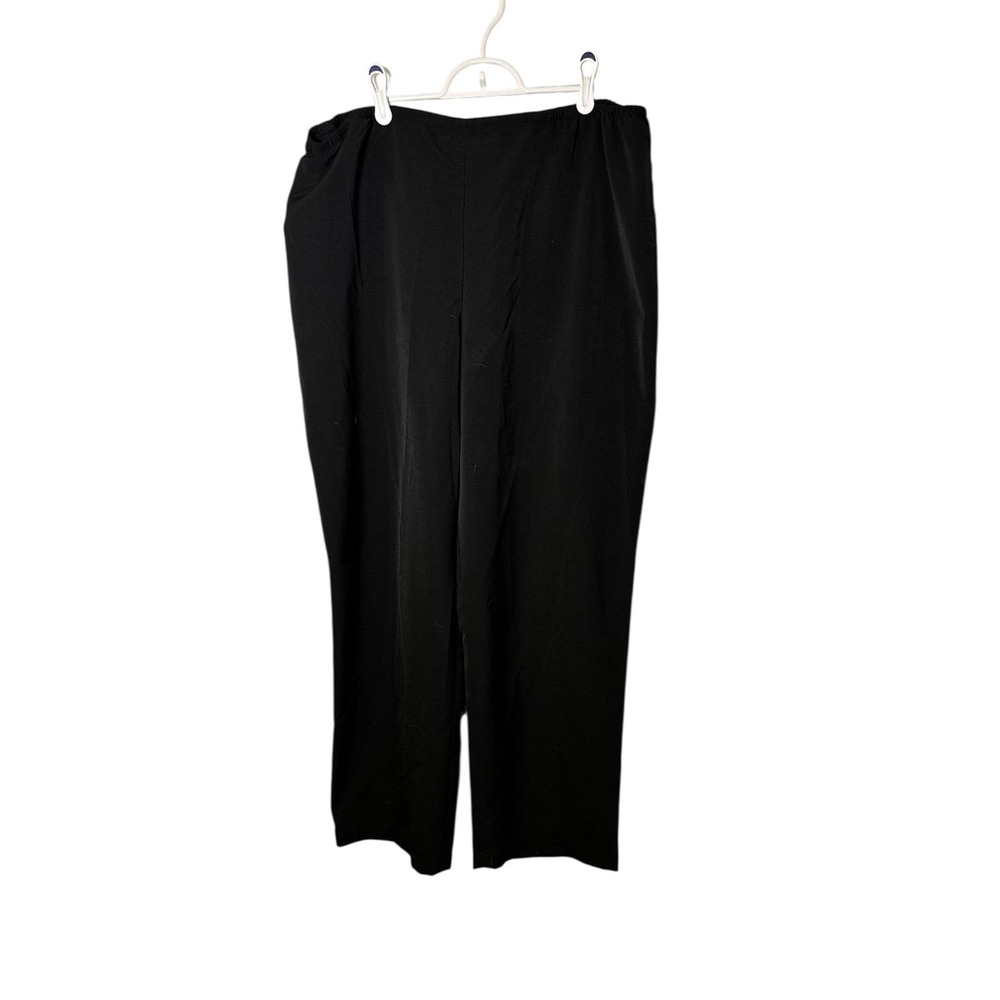 Caroline Rose 1X Black Wide Leg Black Pants
